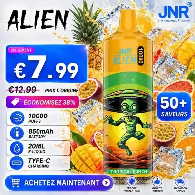 JNR Alien 10K Cigarette Électronique Rechargeable