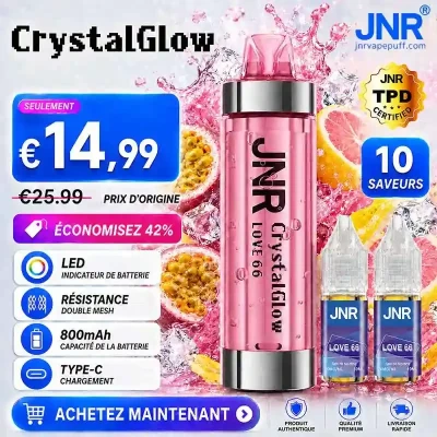 JNR Crystal Glow 33K Pod Vape Rechargeable