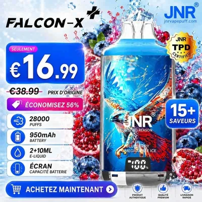 JNR Falcon X Plus 28K Kit Remplissable et Rechargeable