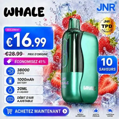 JNR Whale 38K Kit Pod Rechargeable Prérempli