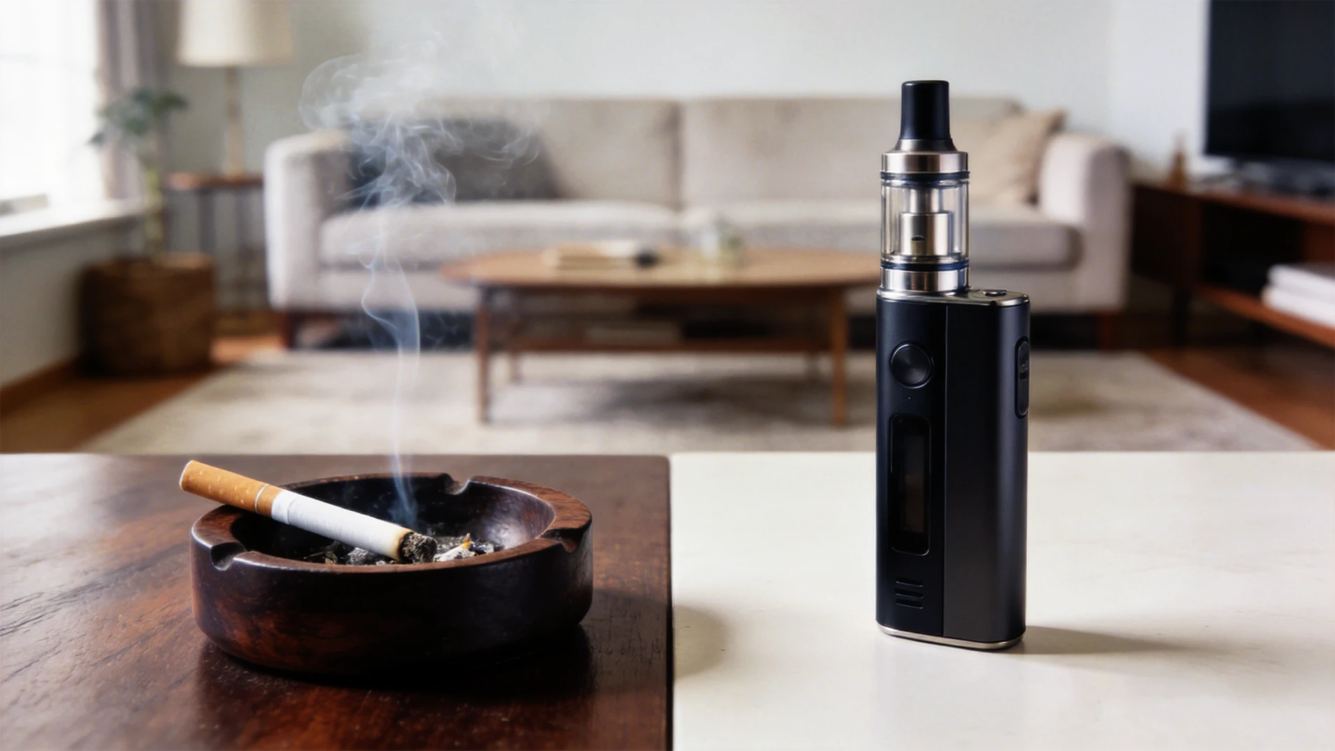 Comparatif entre une cigarette classique et une cigarette &eacute;lectronique rechargeable