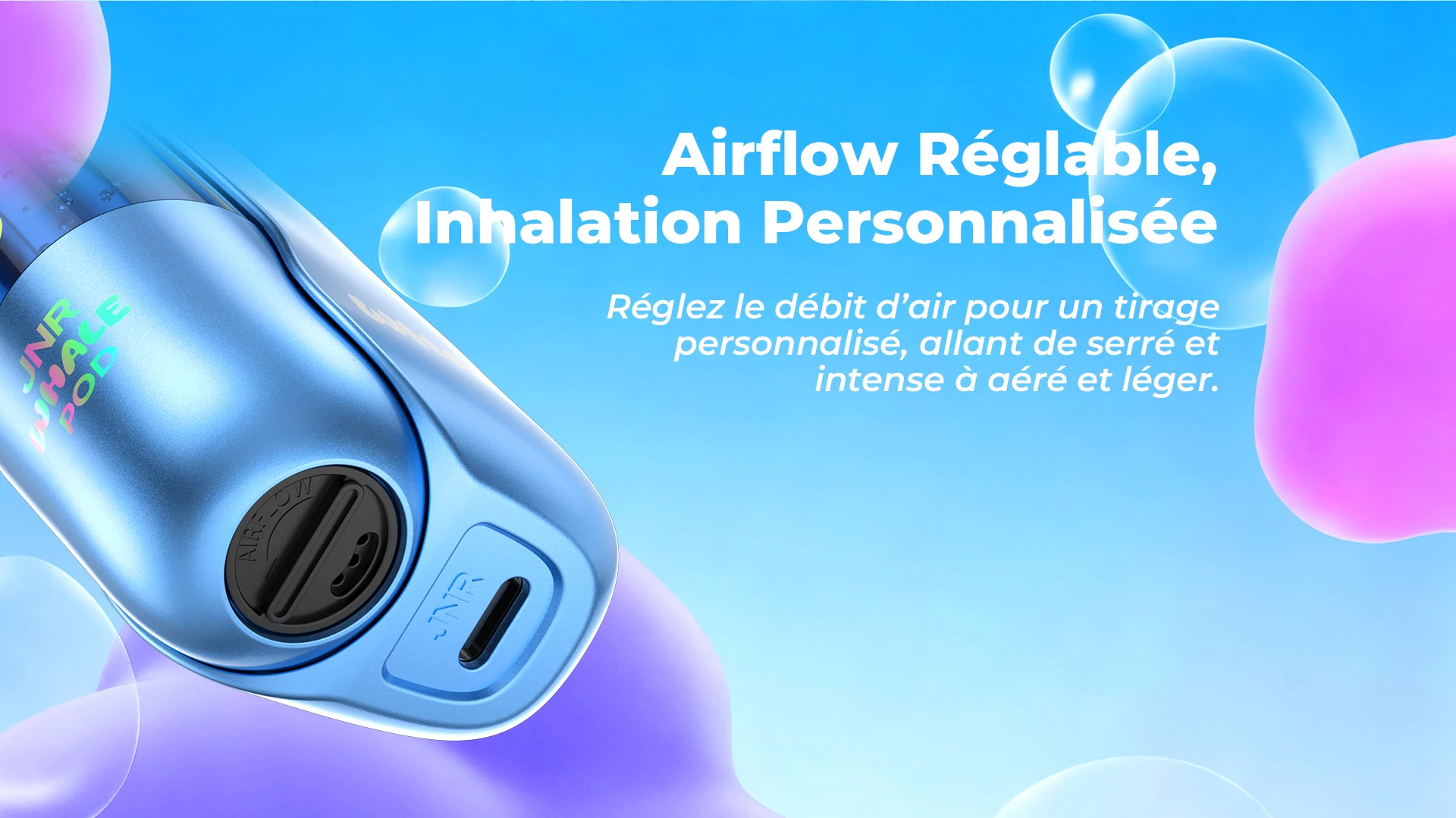 R&eacute;sistance Dual Mesh et airflow r&eacute;glable du JNR Whale 38K